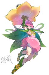 Rule 34 | corrupted twitter file, digimon, digimon (creature), fairy, flower, highres, lilimon, monster girl, petals, plant girl