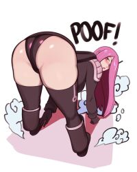 Rule 34 | 1girl, alternate costume, ass, bent over, black leotard, commission, commissioner upload, huge ass, jewelry bonney, jewelry bonney (egghead), joylewds, leotard, lips, lipstick, looking at viewer, makeup, official alternate costume, one piece, revealing clothes, shiny clothes, shiny skin, wide hips