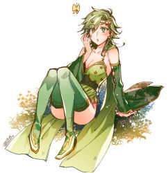 Rule 34 | 1girl, breasts, final fantasy, final fantasy iv, long hair, looking at viewer, natsusaka, rydia (ff4), simple background, solo, white background