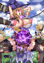 Rule 34 | 1girl, 2boys, aether (genshin impact), ahegao, breasts, breasts out, chain, chain leash, crying, electricity, genshin impact, grabbing, grabbing another&#039;s breast, head out of frame, hetero, highres, hilichurl (genshin impact), interracial, leash, leggings, lisa (genshin impact), monster, multiple boys, netorare, nipples, open mouth, peeing, pregnant, pussy, rolling eyes, slime (genshin impact), spread legs, taima miko nonosama, tongue, tongue out, torn clothes, pee
