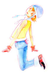 Rule 34 | 1girl, digimon, female focus, gloves, hat, orange eyes, orange hair, solo, takenouchi sora