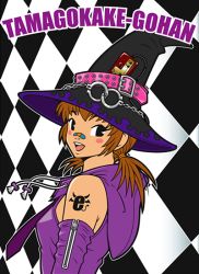 Rule 34 | bandaid, brown hair, controller, cuffs, detached sleeves, game controller, handcuffs, hat, kzm, necktie, solo, twintails, witch hat