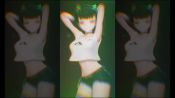 Rule 34 | 1girl, 2 phut hon (song), animated, audible music, black hair, breasts, dancing, music, shorts, sound, tiktok, twintails, video