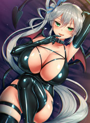 Rule 34 | 1girl, boots, green eyes, keita (tundereyuina), silver hair, thigh boots, thighhighs, twintails