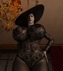 Rule 34 | 1girl, 3d, alcina dimitrescu, animated, animated gif, bouncing breasts, breasts, gigantic breasts, huge breasts, looking at viewer, resident evil, resident evil village, serge3dx