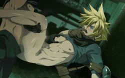 Rule 34 | 1990s (style), 2boys, abs, anal, animated, animated gif, ass, black gloves, black hair, blinking, blonde hair, blue eyes, bottomless, clenched teeth, closed eyes, clothed sex, clothes lift, clothes pull, cloud strife, crisis core final fantasy vii, cum, cum in ass, cum on ass, cum on body, cum on lower body, ejaculating while penetrated, ejaculation, final fantasy, final fantasy vii, gloves, indoors, legs up, lying, male focus, male penetrated, mazjojo, missionary, multiple boys, muscular, nipple stimulation, nipple tweak, nipples, nude, on back, pants, pants pull, pectorals, penis, retro artstyle, sex, shirt lift, slideshow, teeth, uniform, yaoi, zack fair