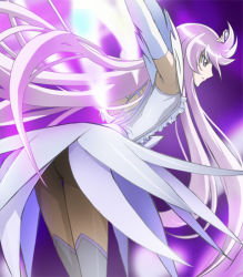 Rule 34 | 10s, ass, boots, cure moonlight, cure moonlight (super silhouette), elbow gloves, gloves, haruyama kazunori, heartcatch precure!, long hair, no panties, precure, purple hair, solo, thigh boots, thighhighs, tsukikage yuri, upskirt, very long hair