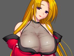 Rule 34 | blonde hair, breasts, cleavage, kunoichi sanshimai ichi no maki - inbou sanshimai genzan!, large breasts, ninja, u-me soft