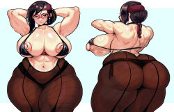 Rule 34 | 1girl, absurdres, ass, big hair, boruto: naruto next generations, breasts, curvy, drawing, female focus, glasses, highres, huge ass, huge breasts, magentapeel, mature female, muscular, muscular female, naruto (series), plump, thick thighs, thighs, uchiha sarada, wide hips