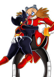 Rule 34 | 00s, ass, ass grab, belt, blush, bokkun (sonic x), breast press, breasts, dr. eggman, furry, gender request, genderswap, gloves, goggles, large breasts, messenger robo, molestation, robot, simple background, smile, sonic (series), sonic x, yellow eyes