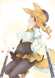 Rule 34 | 10s, 1girl, abubu, animal ears, blonde hair, cum, cum in clothes, cum through clothes, drill hair, extra breasts, extra penises, futanari, hat, highres, mahou shoujo madoka magica, mahou shoujo madoka magica (anime), multiple penises, penis, skirt, solo, tail, tomoe mami, twin drills, twintails, yellow eyes