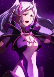 Rule 34 | 1girl, absurdres, aura, breasts, cleavage, dark aura, fire emblem, fire emblem awakening, fire emblem cipher, grima (fire emblem), highres, large breasts, navel, nintendo, robin (female) (fire emblem), robin (fire emblem), slit pupils, solo, tagme, to (tototo tk), wide hips