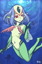 Rule 34 | ao no roku-gou, fishing, monster girl, mutio, red eyes, underwater