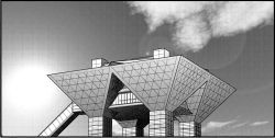 Rule 34 | building, cloud, commentary request, greyscale, kaname aomame, kantai collection, monochrome, no humans, real life, sky, tokyo big sight