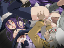 Rule 34 | 1girl, 3boys, anal, black star, blair (soul eater), blush, grabbing another&#039;s breast, breasts, censored, costume, cum, cum in pussy, cum on body, cum on breasts, cum on lower body, cum on upper body, cum string, death the kid, ejaculation, elbow gloves, facial, fingering, from behind, gloves, goth fashion, grabbing, group sex, hat, huge breasts, huge penis, large breasts, lolita channel, long hair, multiple boys, open mouth, orgasm, paizuri, parody, penis, purple hair, saliva, sex, socks, soul eater, soul evans, spread legs, thighhighs, vaginal, witch, witch hat, yellow eyes