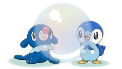 Rule 34 | + +, :&lt;, black eyes, bubble, closed mouth, commentary request, creatures (company), game freak, gen 4 pokemon, gen 7 pokemon, looking up, nintendo, no humans, official art, open mouth, own hands together, piplup, pokemon, pokemon (creature), popplio, project pochama, smile, standing, toes, tongue, white background