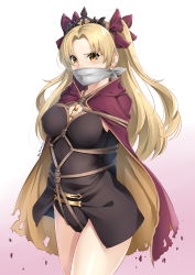 Rule 34 | 1girl, absurdres, artist name, bdsm, blonde hair, bondage, bound, breasts, cleavage, ereshkigal (fate), fate/grand order, fate (series), gag, gagged, highres, large breasts, long hair, looking at viewer, lulu-chan92, solo, tohsaka rin, yellow eyes