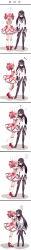 Rule 34 | !, ..., 2girls, 5koma, ?, absurdres, akemi homura, argyle, argyle clothes, argyle legwear, arms behind back, black eyes, black footwear, black hair, black pantyhose, blank speech bubble, blouse, blush, bobby socks, bow, bubble skirt, clapping, clothes grab, comic, dress, flying sweatdrops, frilled skirt, frills, from side, gloves, hair bow, highres, hitoshi suda, jitome, kaname madoka, leaning forward, long hair, long image, long sleeves, looking at another, looking at viewer, magical girl, mahou shoujo madoka magica, mahou shoujo madoka magica (anime), multiple girls, pantyhose, pink dress, pink eyes, pink footwear, pink hair, pleated skirt, puffy short sleeves, puffy sleeves, purple skirt, shirt, shoes, short hair, short sleeves, short twintails, silent comic, skirt, socks, speech bubble, spoken ellipsis, spoken exclamation mark, squatting, standing, tall image, tiptoes, translated, trembling, twintails, whispering, white background, white gloves, white legwear, white shirt