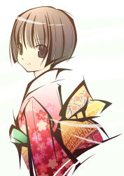 Rule 34 | 1girl, haiiro (hi ghi ro), highres, japanese clothes, kimono, short hair, smile, solo