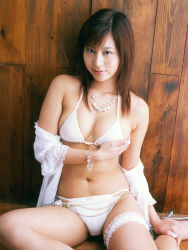 Rule 34 | bikini, blouse, highres, inagaki mika, open clothes, open shirt, photo (medium), shirt, swimsuit