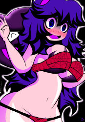 Rule 34 | absurdres, breasts, creatures (company), game freak, gen 1 pokemon, ghost, goth fashion, grabbing, grabbing another&#039;s breast, groping, haunter, hex maniac (pokemon), highres, lingerie, lucky-jj, nintendo, pokemon, pokemon (creature), pokemon xy, sweatdrop, symbol-shaped pupils, tagme, underwear