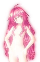 Rule 34 | 00s, 1girl, corticarte apa lagranges, game cg, gradient background, long hair, nude, pink hair, red hair, shinkyoku soukai polyphonica, solo, transparent background