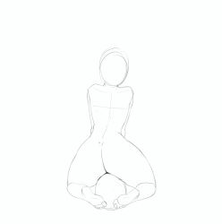Rule 34 | 1girl, animated, animated gif, ass, ass shake, back, dimples of venus, feet, from behind, lm (legoman), monochrome, nude, sitting, sitting on face, sitting on person, sketch