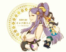 Rule 34 | 1boy, 3girls, bare shoulders, breasts, comb, fire emblem, fire emblem fates, hotate rayan, japanese clothes, kagero (fire emblem), large breasts, looking at viewer, mikoto (fire emblem), multiple girls, nintendo, orochi (fire emblem), purple eyes, red eyes, upper body, yukimura (fire emblem)