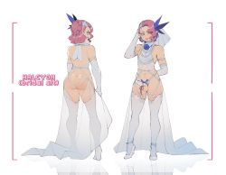 Rule 34 | 1boy, ass, ass focus, back, backless outfit, bare shoulders, bridal veil, bride, butt crack, creatures (company), dress, elbow gloves, elf, erection, flower, from behind, full body, game freak, gen 6 pokemon, gloves, halcyon (nyantcha), high heels, highres, long hair, looking back, male focus, mole, mole under eye, nintendo, nipples, nyantcha, open mouth, original, penis, personification, pink hair, pointy ears, pokemon, shoes, smile, solo, sylveon, testicles, textless version, thighhighs, thighs, trap, veil, white gloves
