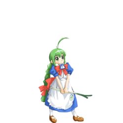Rule 34 | 1girl, ahoge, animated, animated gif, cake, food, green hair, lowres, me-tan, os-tan, solo, spring onion, swiss roll, thighhighs