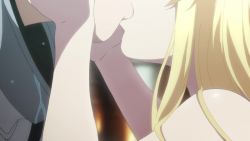 Rule 34 | 10s, 1boy, 1girl, age difference, aldnoah.zero, animated, animated gif, cpr, hetero, kiss, mouth-to-mouth resuscitation, saliva, water