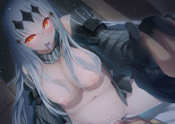 Rule 34 | aircraft carrier water oni, breasts, kantai collection, large breasts, long hair, thick thighs, thighs