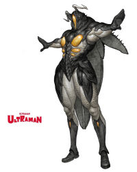 Rule 34 | antennae, carapace, commentary, commentary request, copyright name, english commentary, english text, extra eyes, full body, kaijuu, mixed-language commentary, monster, no humans, outstretched arms, solo, spread arms, tahra, tokusatsu, ultra series, ultraman, ultraman (1st series), white background, zetton