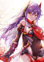 Rule 34 | breasts, highres, large breasts, long hair, poppi (xenoblade), poppi qtpi (xenoblade), purple hair, simple background, solo, ui frara, very long hair, white background, xenoblade chronicles (series), xenoblade chronicles 2