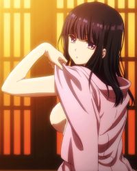 Rule 34 | 1girl, animated, animated gif, breasts, mizushina hotaru, netsuzou trap, sideboob, tagme