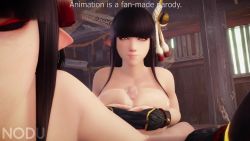 Rule 34 | 1boy, 2girls, 3d, animated, black hair, breasts, capcom, caressing testicles, cleavage, cum, dango, eating, ejaculation, food, handjob, highres, hinoa, kiss, large breasts, long hair, looking at viewer, minoto, monster hunter (series), monster hunter rise, multiple girls, nipples, nodusfm, nude, paizuri, penis, pointy ears, pov, siblings, sisters, sound, testicles, uncensored, video, wagashi, yellow eyes