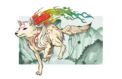 Rule 34 | amaterasu (ookami), issun, no humans, ookami (game), reflector, sprites, tail, vince price, wolf
