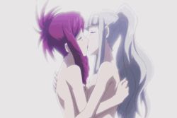 Rule 34 | 2girls, animated, animated gif, armpits, asymmetrical docking, blunt bangs, blush, bouncing breasts, breast press, breasts, breasts apart, close-up, closed eyes, covered erect nipples, culann shunt, drill hair, fight ippatsu! juuden-chan!!, french kiss, gif artifacts, half updo, hug, kiss, kuran shunt, large breasts, lipstick, long hair, lowres, makeup, multiple girls, nipples, nude, ponytail, profile, puffy nipples, reaka galvani, red hair, reika galvani, saliva, screencap, sidelocks, soap, symmetrical docking, tongue, tongue out, twin drills, twintails, upper body, very long hair, wet, white hair, yuri