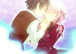 Rule 34 | 10s, 1boy, 1girl, brown hair, closed eyes, guilty crown, long hair, ouma shuu, pink hair, rosa tsubomi, yuzuriha inori