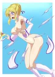 Rule 34 | 1girl, absurdres, blonde hair, blue eyes, breasts, clam curry, highres, nude, priestess (tales of destiny), tales of (series), tales of destiny