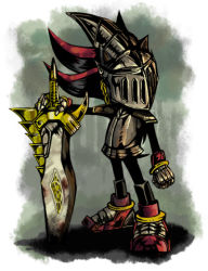 Rule 34 | armor, knight, sega, shadow the hedgehog, sir lancelot (shadow), sonic and the black knight, sonic (series), sword, tagme, weapon
