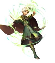 Rule 34 | 1boy, aoji (aoji-web), boey (fire emblem), book, boots, brown eyes, cape, circlet, dark skin, dark-skinned male, fire emblem, fire emblem echoes: shadows of valentia, fire emblem heroes, full body, gloves, highres, holding, holding book, knee boots, magic, male focus, nintendo, official art, open mouth, pants, short hair, short sleeves, solo, teeth, transparent background, white hair