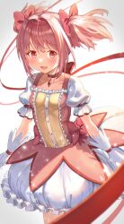 Rule 34 | 1girl, absurdres, birthday, cocoa (ultra mdk), frills, gloves, highres, kaname madoka, kaname madoka (magical girl), magical girl, mahou shoujo madoka magica, open mouth, pink eyes, pink hair, puffy sleeves, short twintails, solo, twintails, white gloves