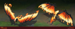 Rule 34 | absurdres, alternate costume, animal, anivia, artist name, bird, character name, commentary, english commentary, fire, flaming bird, highres, league of legends, multiple views, outdoors, vladbacescu, watermark, web address