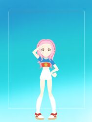 Rule 34 | 1girl, digimon, female focus, highres, long hair, pink hair, solo, star (symbol), tachikawa mimi