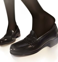 Rule 34 | ama mitsuki, black footwear, black pantyhose, commentary, english commentary, feet, foot focus, footwear focus, highres, loafers, original, pantyhose, shoes, simple background, solo, white background