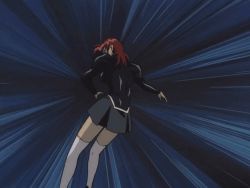 Rule 34 | 1990s (style), 2girls, agent aika, aika (series), animated, animated gif, ass, black delmo, breasts, brown hair, defeat, delmo, fighting, high heels, kicking, latex, miniskirt, multiple girls, open mouth, panties, pantyshot, punching, red hair, retro artstyle, ryona, sae (agent aika), shoes, short hair, skin tight, skirt, sumeragi aika, thighhighs, unconscious, underwear, white panties