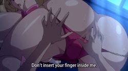 Rule 34 | 10s, 1boy, 1girl, aku no onna kanbu, anal, anal fingering, animated, animated gif, anus only, ass, blonde hair, blush, breasts, curvy, diana aamaan, fingering, gigantic breasts, huge ass, panties, shiny skin, sweat, thighs, underwear