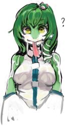 Rule 34 | artist request, frog, furry, green hair, long hair, tongue, yellow eyes