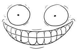Rule 34 | evil smile, looking at viewer, matsu-sensei, original, smile, teeth, white background